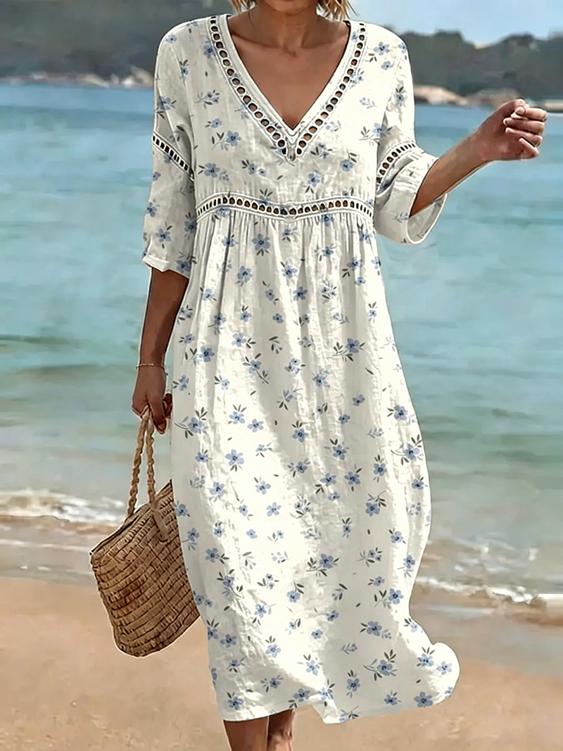 Women's Leisure Vacation Floral Dress