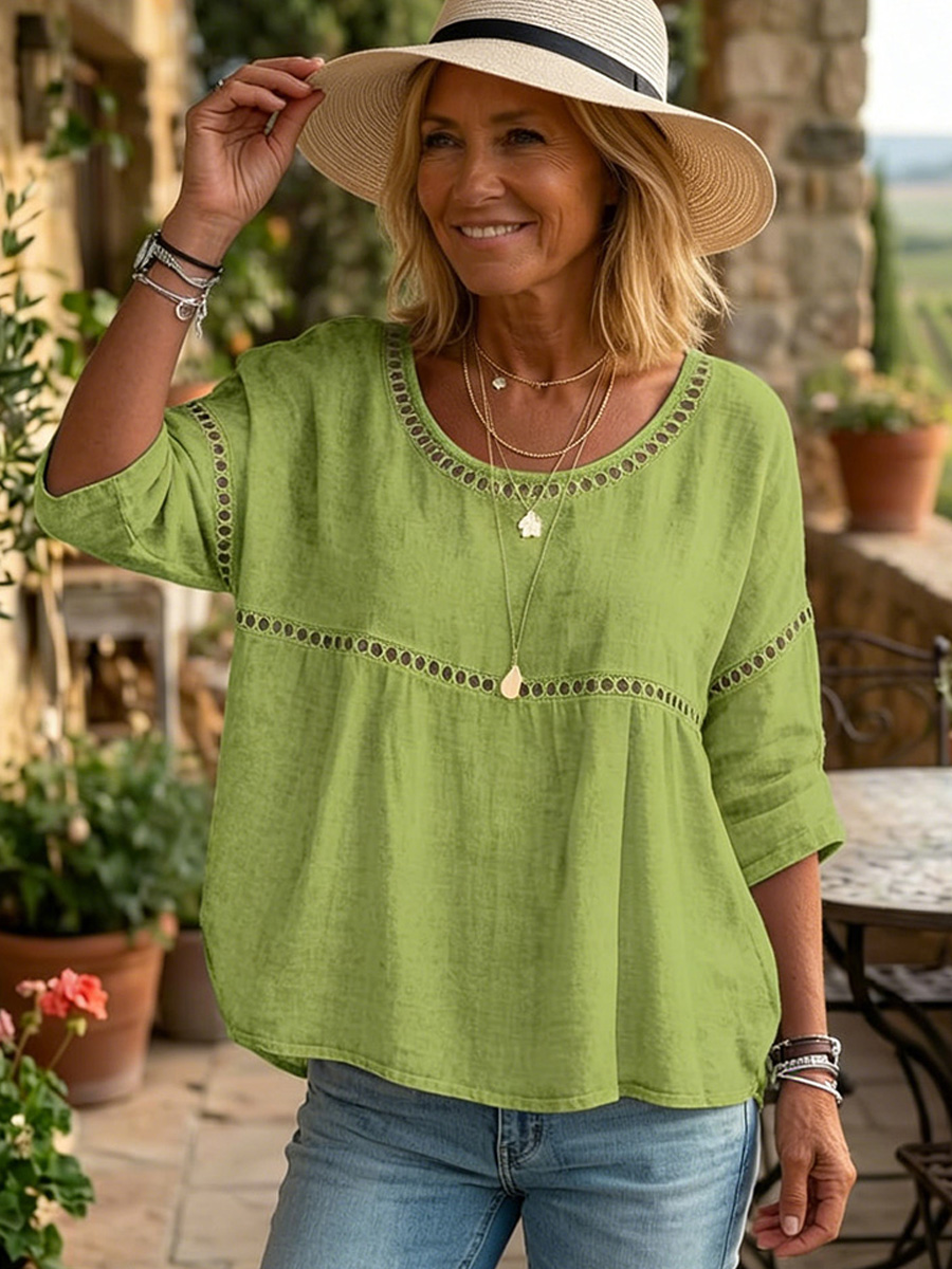 New Arrivals🔥 Women's Vintage Casual Loose Linen Blouse Shirt