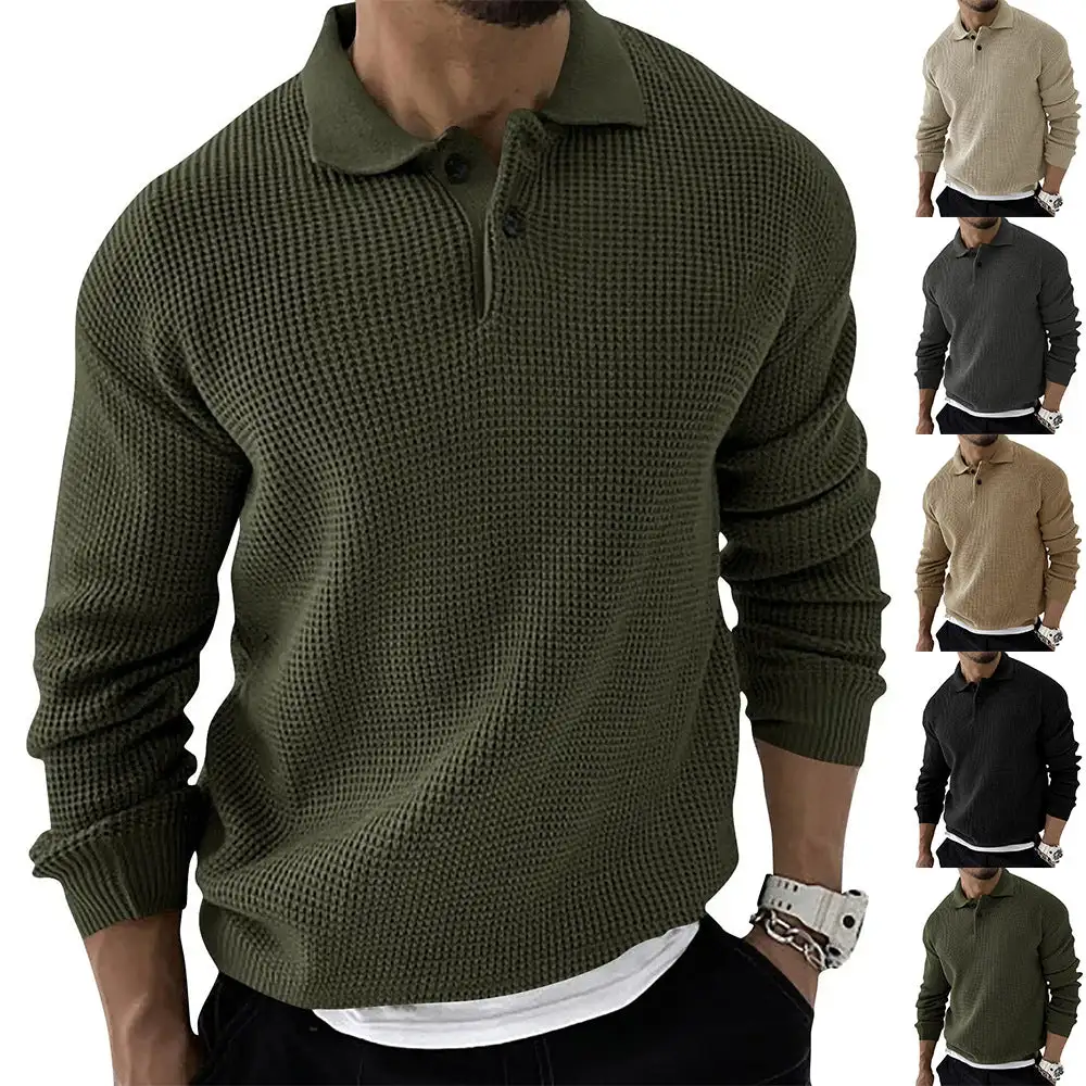 Zeitlos & Modern gestricktes Poloshirt-deurabatt