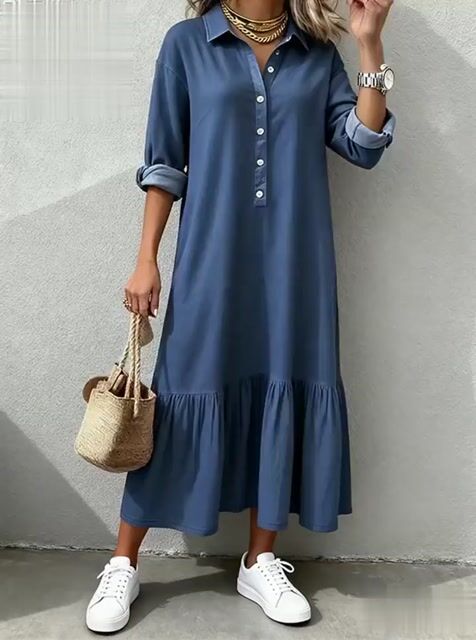 Lässiges Jeanshemdkleid für Damen