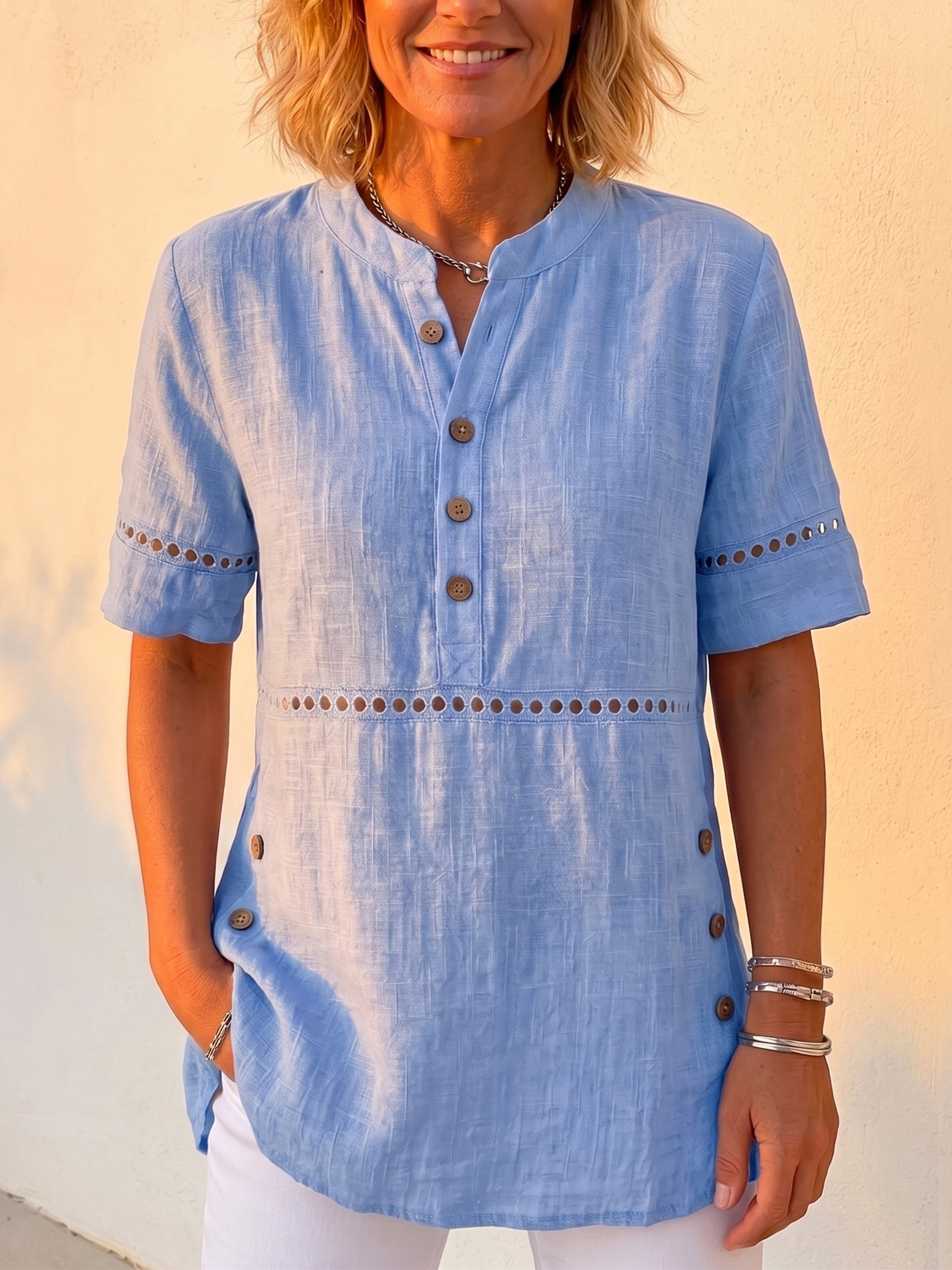 Leinen-Bluse mit Charme: Leicht, kühl, vielseitig-ZierMode