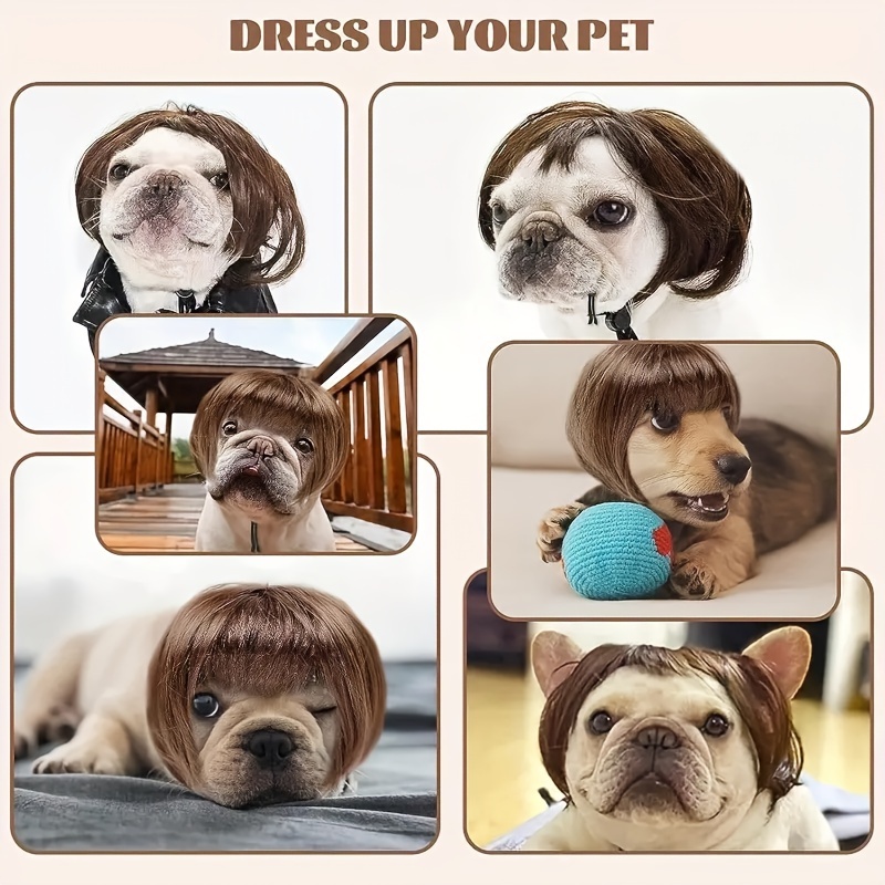 Cute Pet Wig Cosplay Hair Accessories for Dogs