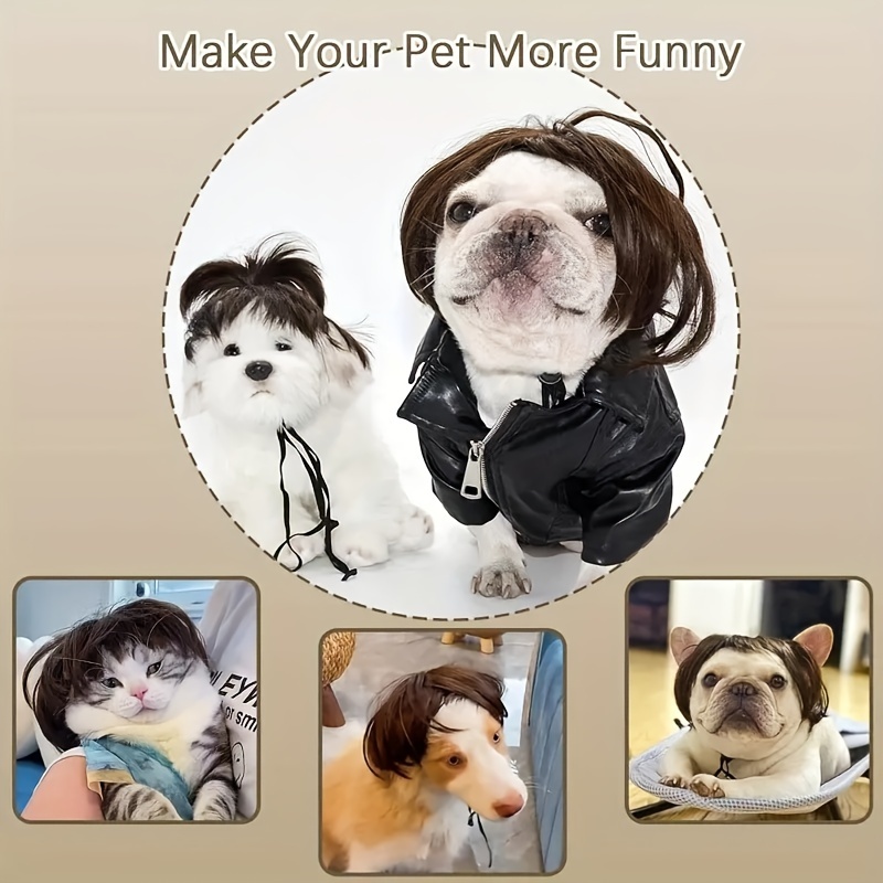 Cute Pet Wig Cosplay Hair Accessories for Dogs