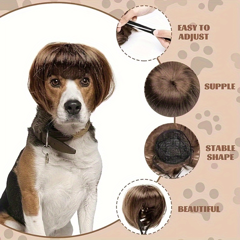 Cute Pet Wig Cosplay Hair Accessories for Dogs