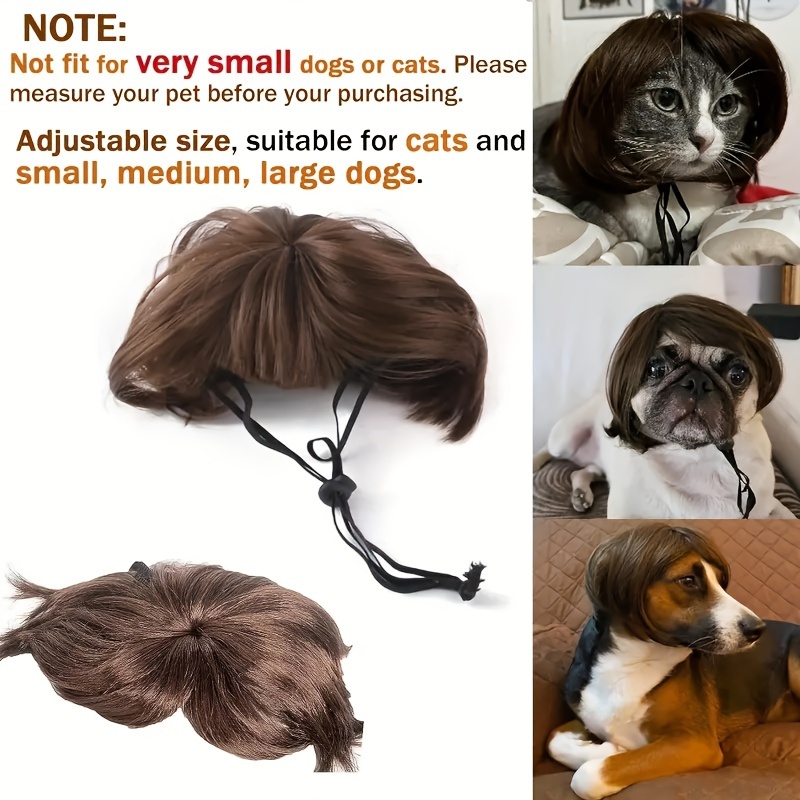 Cute Pet Wig Cosplay Hair Accessories for Dogs