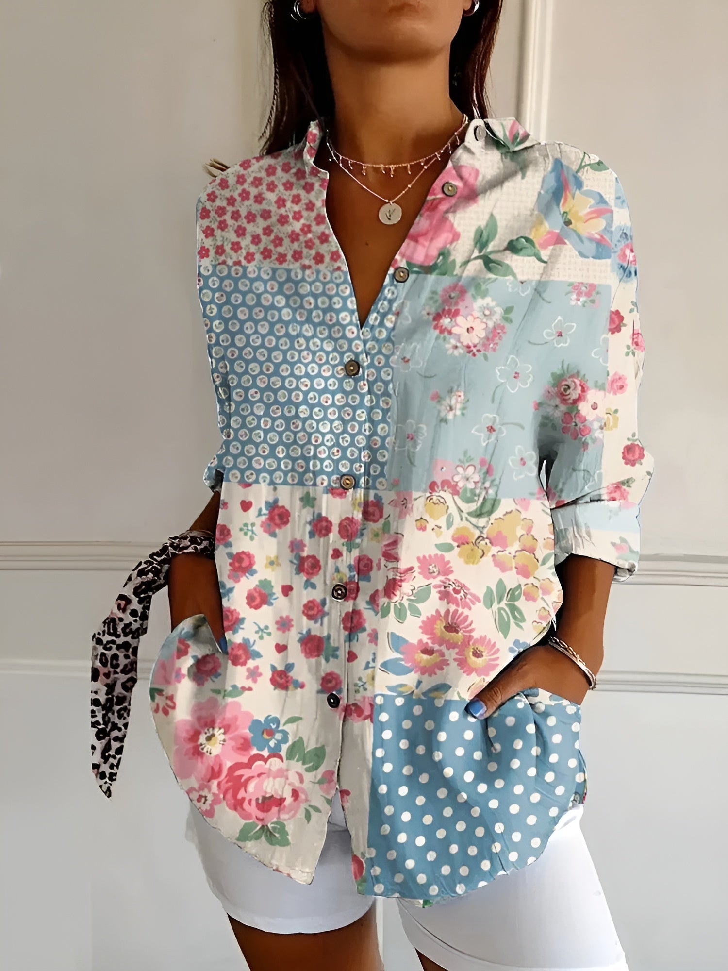 Cerelia™ - Stilvolle Bluse mit Blumenmuster