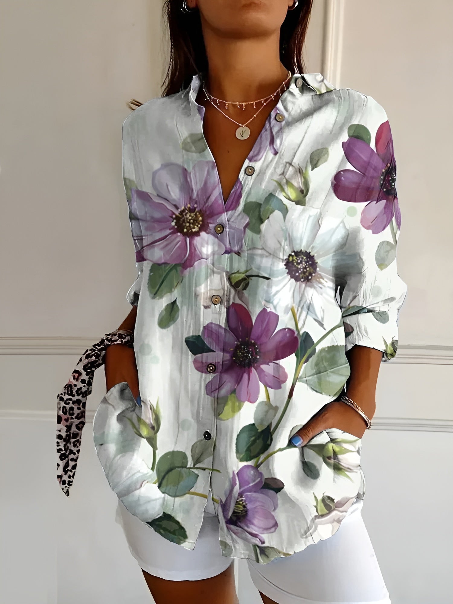 Cerelia™ - Stilvolle Bluse mit Blumenmuster