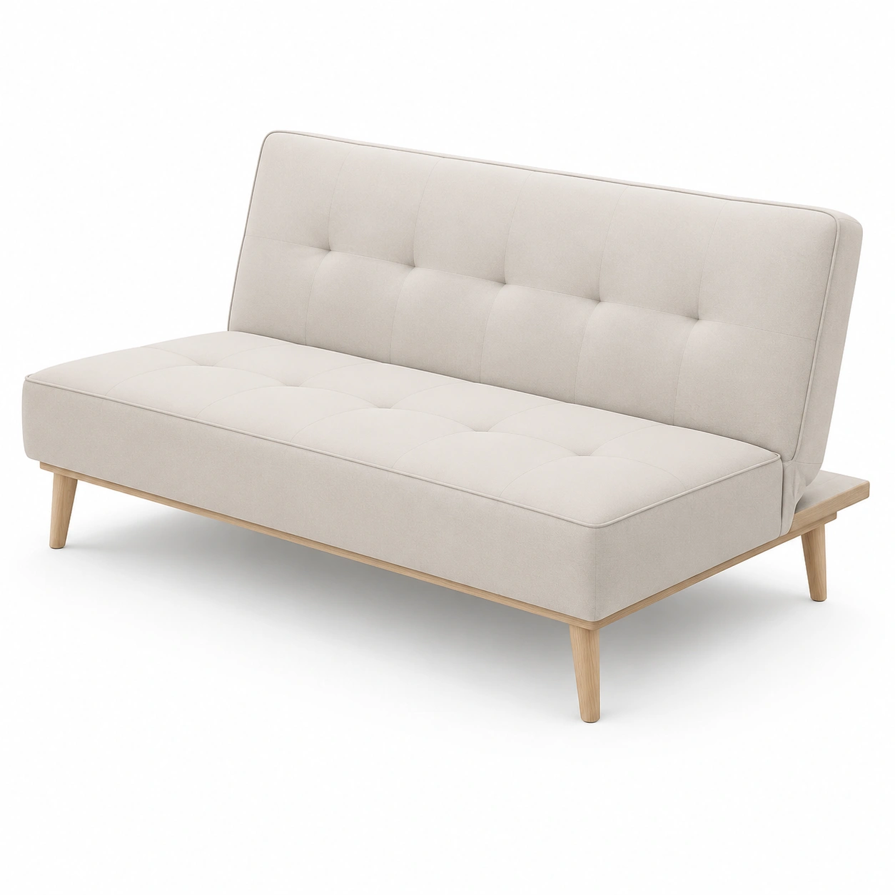 Sofa beige minimalista para 2 plazas-PrestigeFurni