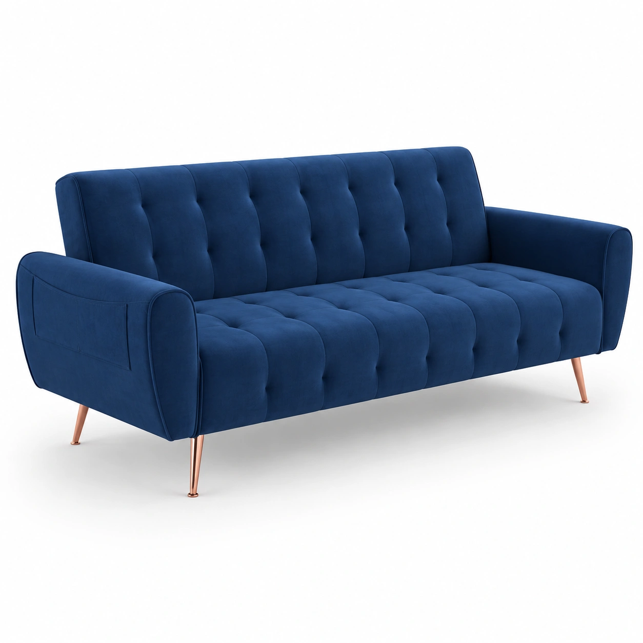 Sofa azul para 3 plazas-PrestigeFurni