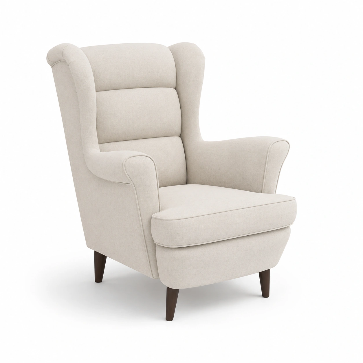 Sillon de respaldo alto color marfil-PrestigeFurni
