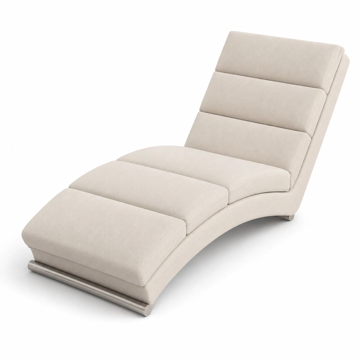 Chaise longue curva color marfil-PrestigeFurni