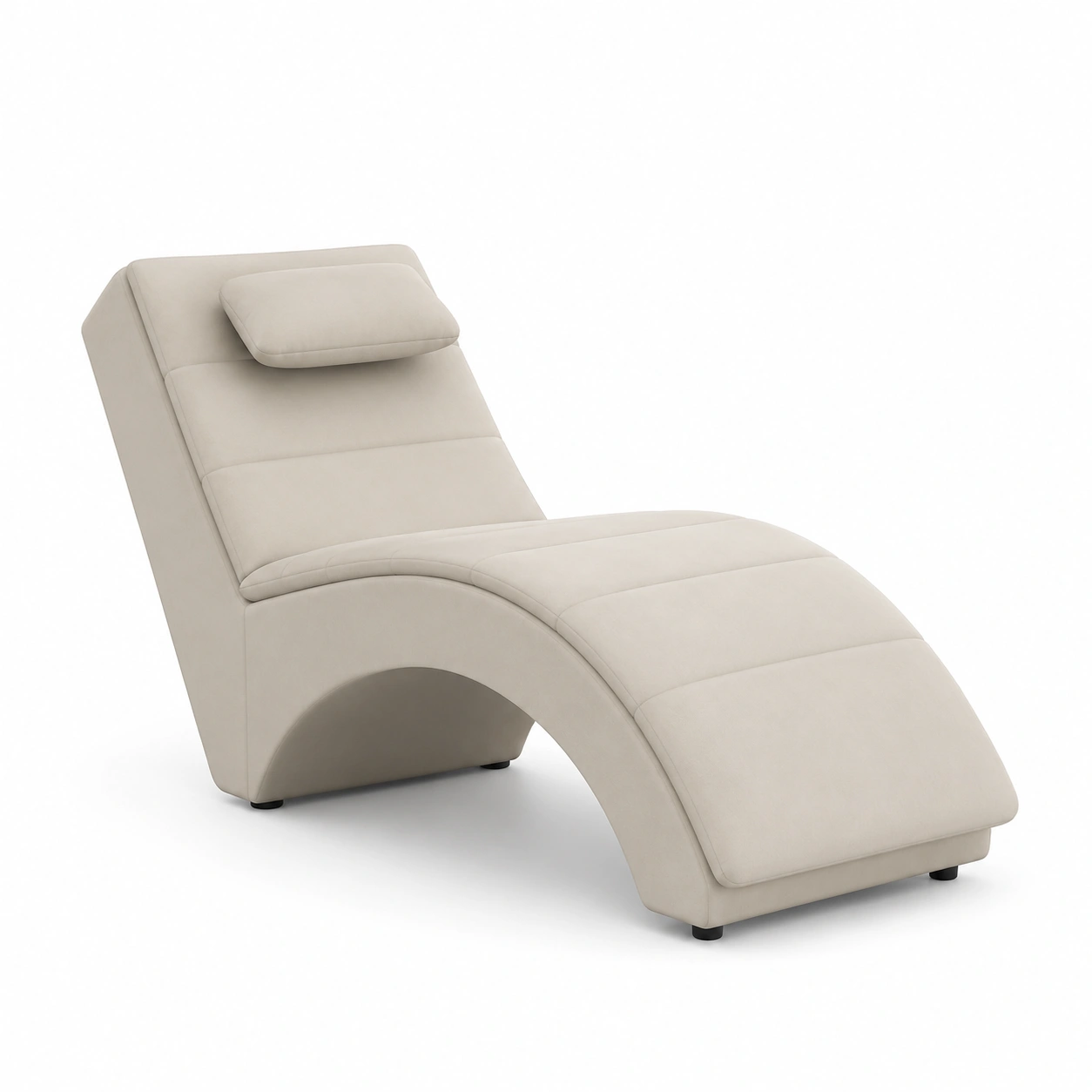 Chaise longue curva color marfil-PrestigeFurni