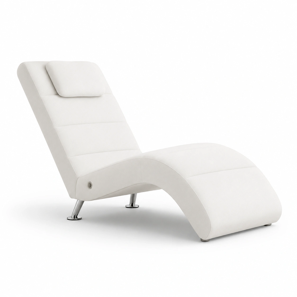 Chaise longue curva color marfil-PrestigeFurni