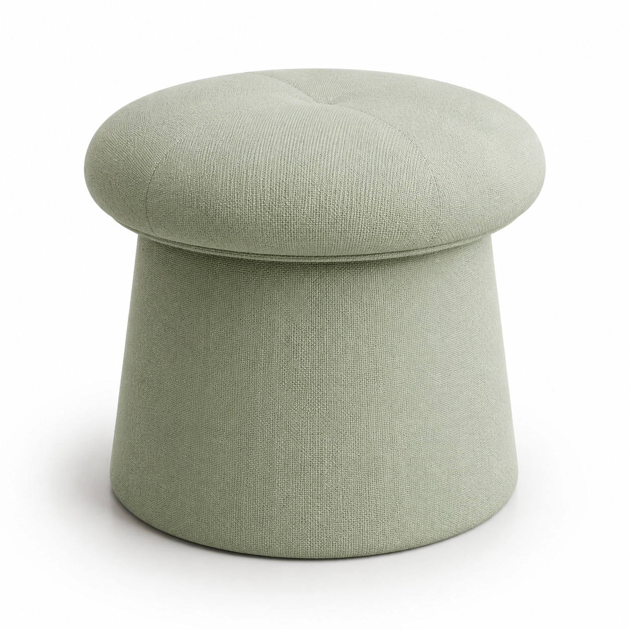 Puf redondo verde de terciopelo-PrestigeFurni