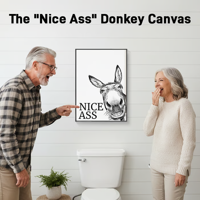 🐴"Nice Ass!"Donkey Art - The Funniest Upgrade for Your Bathroom