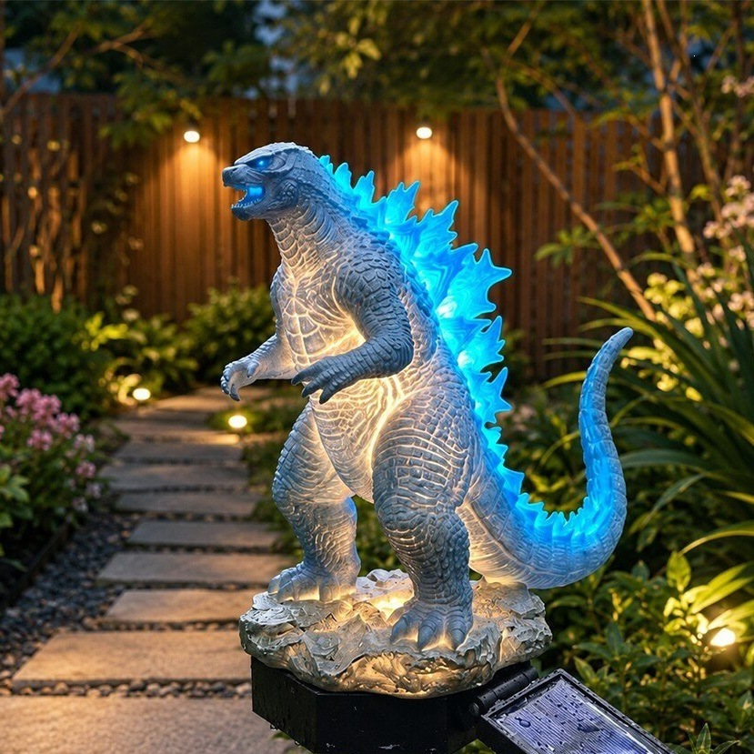 💥LAST DAY 50% OFF🐉✨Solar Dragon Garden Statue Light – Golden Ember Fantasy Outdoor Decor