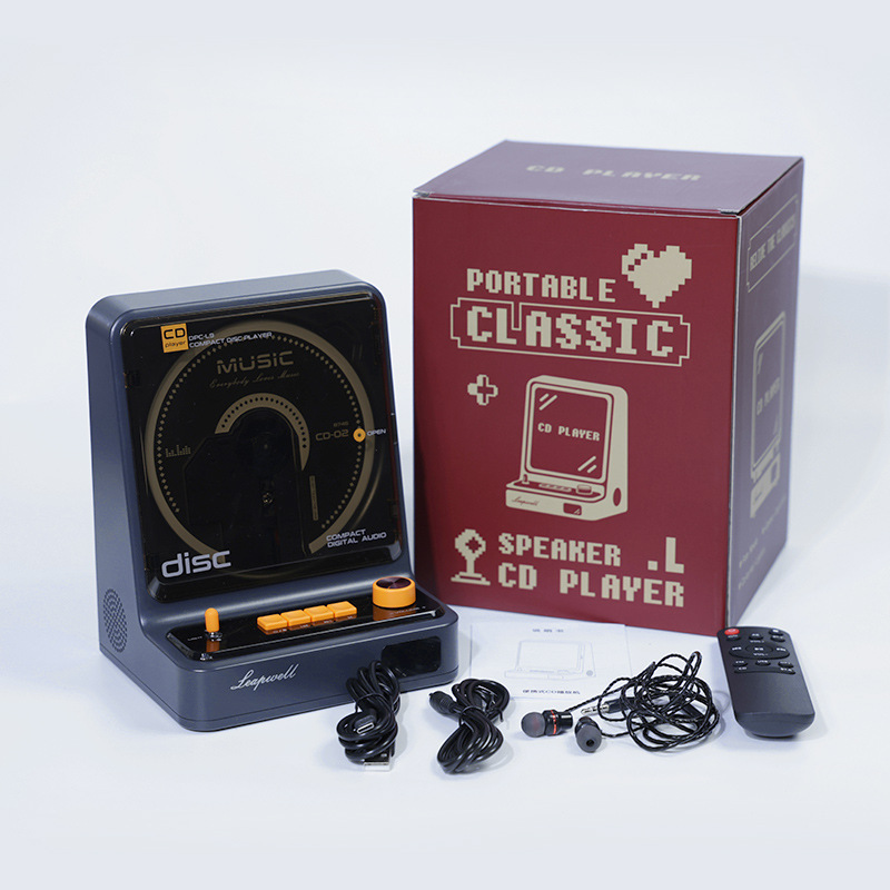 🎵 Portable CD Player with USB Playback, LED Ambient Lights & Stereo Sound — Perfect Gift for Music Lovers 🎁