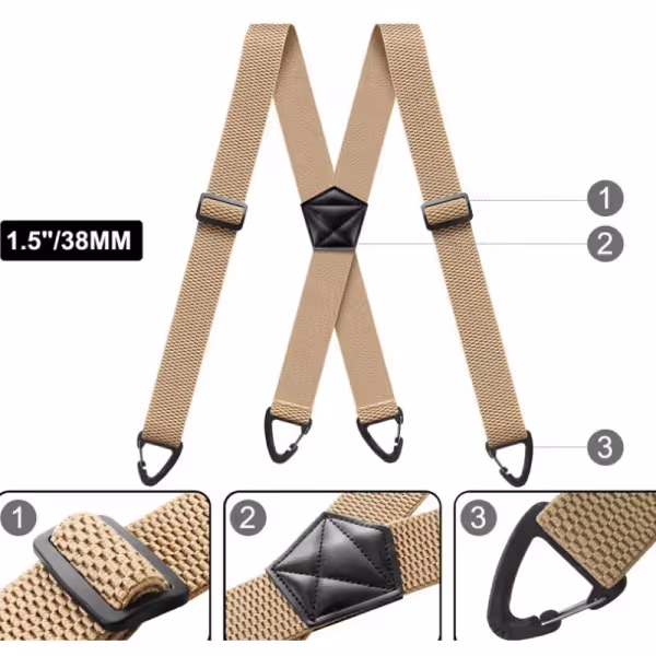 🆕 New Arrival | Men's X-Back Elastic Suspenders With Hook Clips