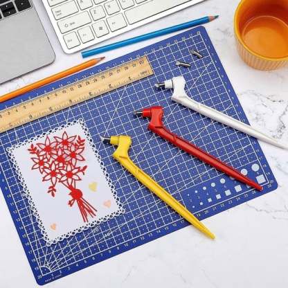 🔥- ✍️Craft Cutting Tools with 3 Interchangeable Blades (15°/30°/45°)
