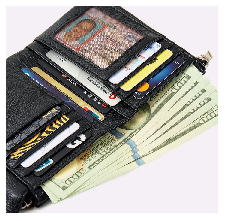 ⏰Last Day 49% OFF⏰Unisex Pebble Leather Wallet 🔥BUY 2 FREE SHIPPING