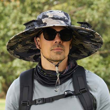 New Solar Fan Outdoor Fishing Hat