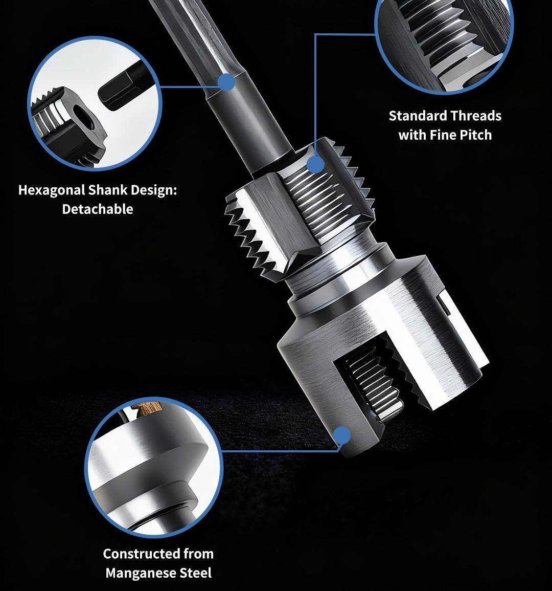 Last Day 49% OFF🔥Pipe Tapping and Threading Tool | Dual-Specification Compatible
