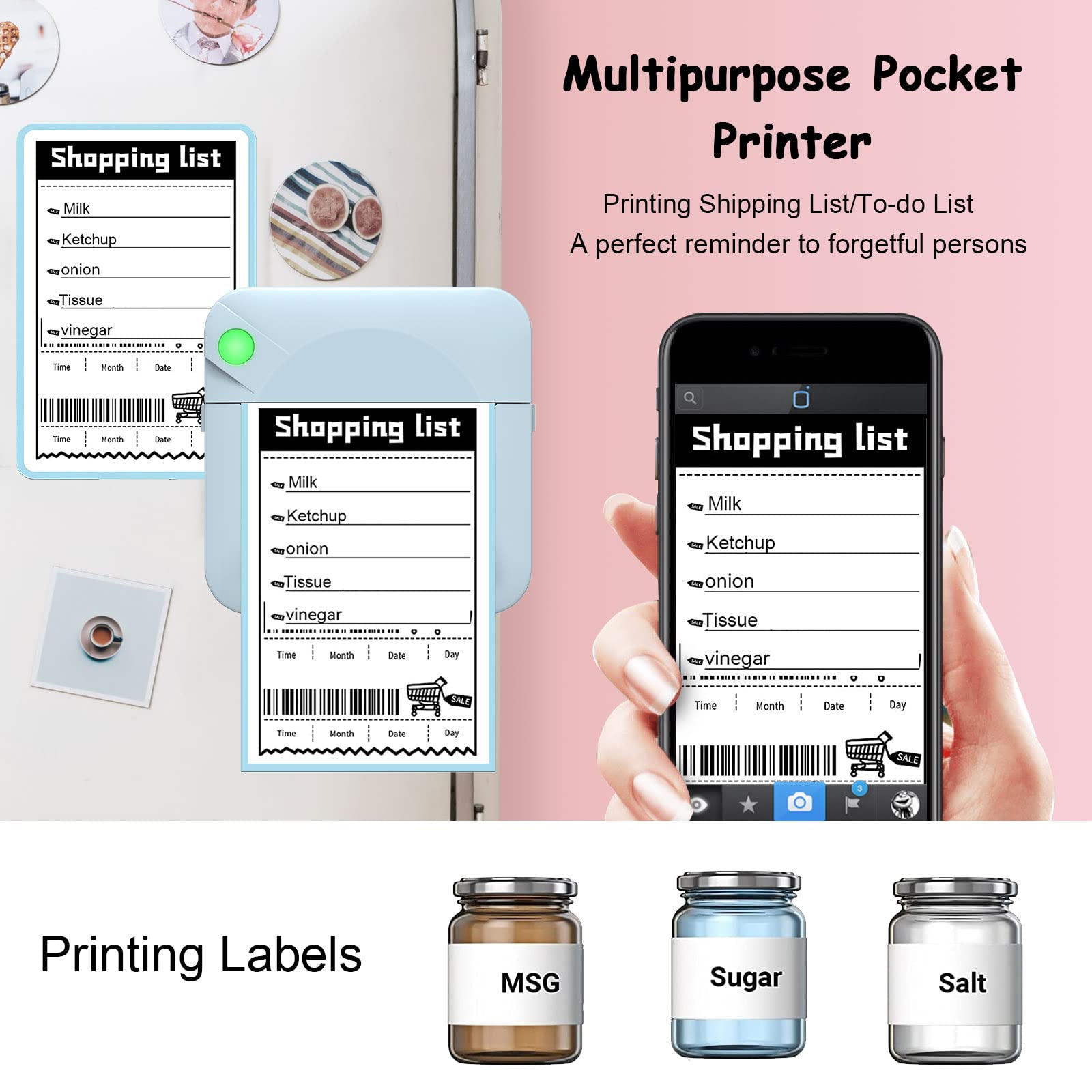⚡Flash Sale⚡ Mini Bluetooth Thermal Printer 🖨️ Portable Pocket Printer