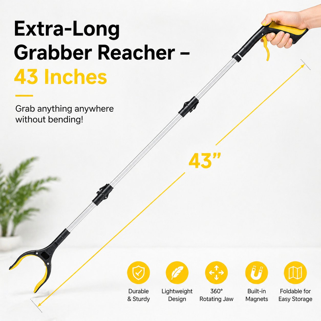 EasyReach™ 43" Long Grabber Tool for Easy Everyday Reach