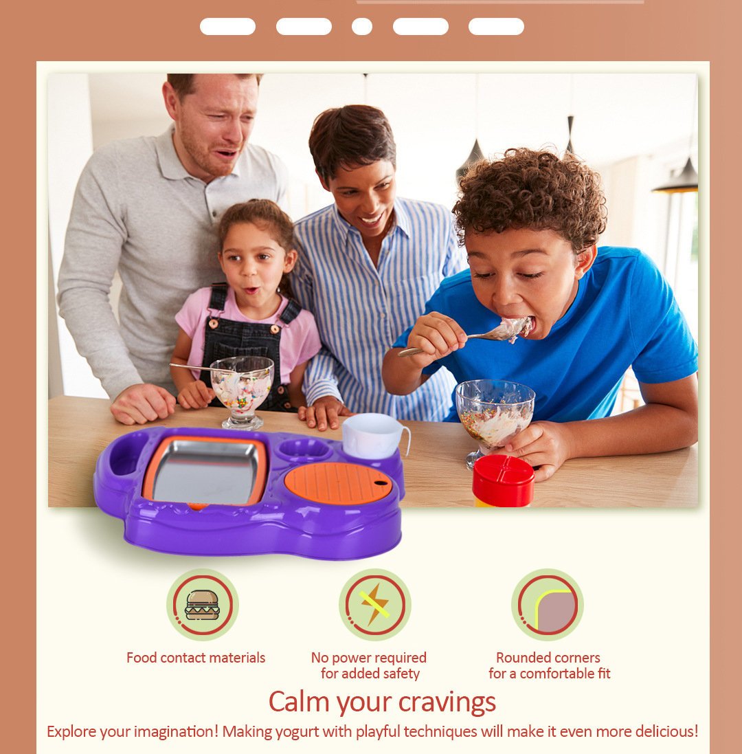 🍨🍨DIY Rolled Ice Cream Maker Set for Kids & Adults – No Electricity Needed
