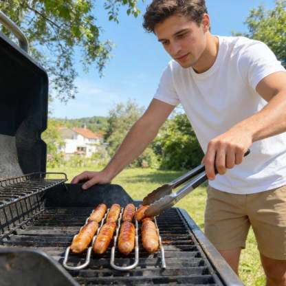🔥Last Day 60% Sale🌭BBQ Sausage Roller Rack -No More Burnt Hot Dogs⭐
