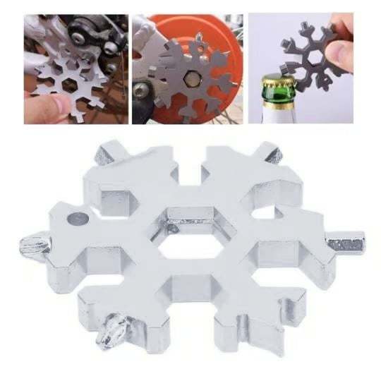 18-in-1 Snowflake Pocket Tool – Multi-function Gadget