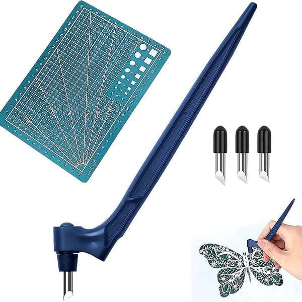 🔥- ✍️Craft Cutting Tools with 3 Interchangeable Blades (15°/30°/45°)
