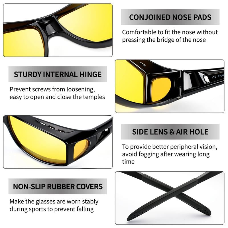 🔥 Night Vision Driving Glasses, Anti-glare Polarized✨