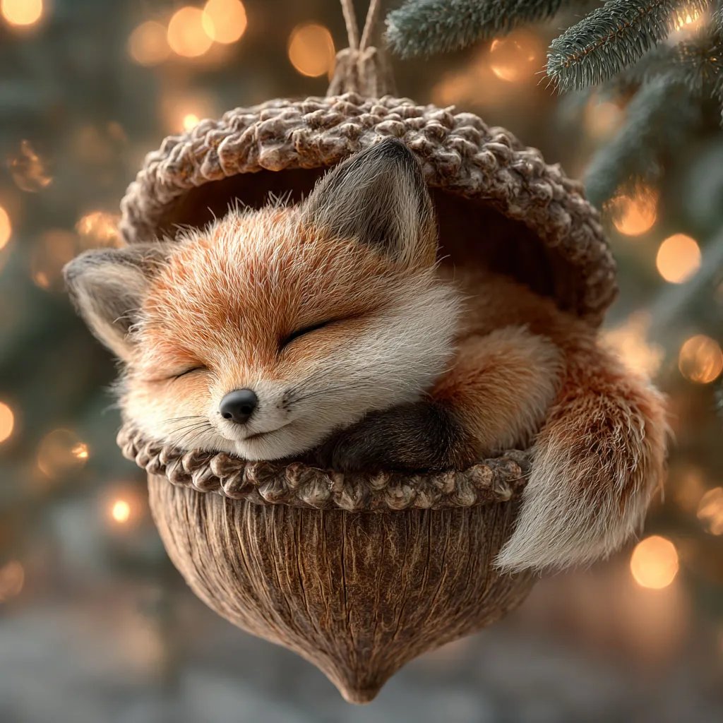 🎁❤ Forest Animal Acorn Ornaments – Cozy Forest Christmas Ornaments