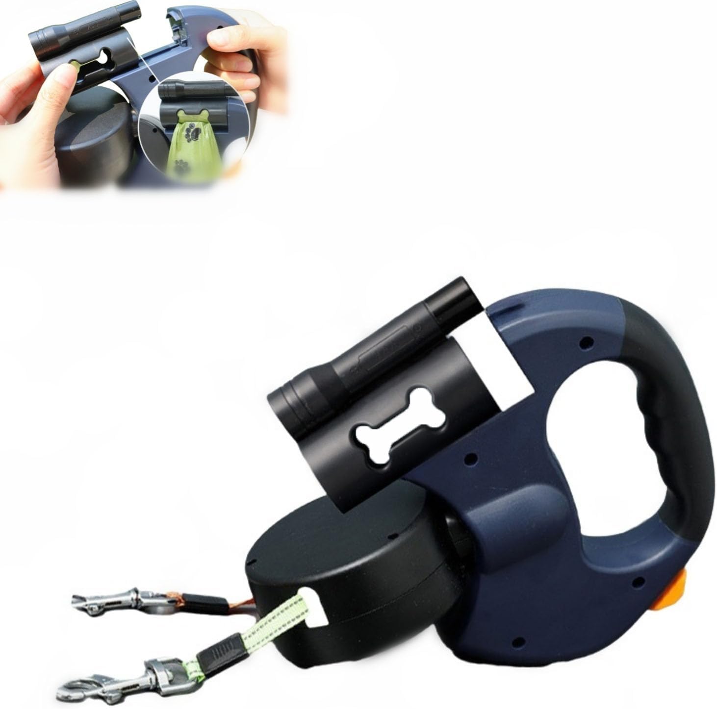 🔥Limited Time 49% Off🔥Tangle-Free Dual Dog Leash with 360° Swivel Head – For 2 Small to Medium Dogs (30 lbs)