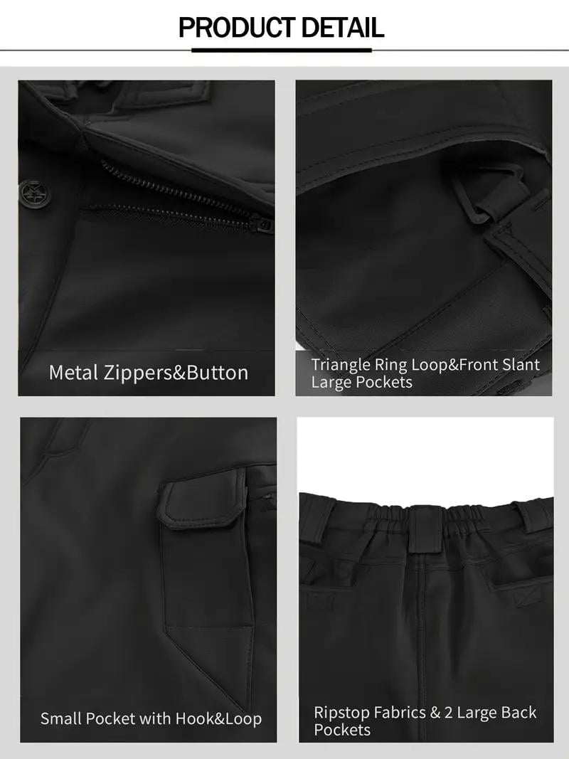 🔥Men's Fleece-Lined Tactical Pants👖 - Windproof Warmth for Outdoors!⭐