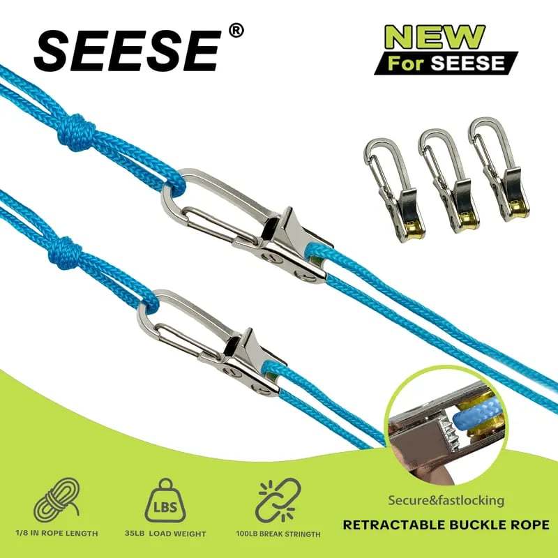 🔥2026 Retractable Rope Roller — Adjustable Secure Tie Down for Outdoor & Automotive