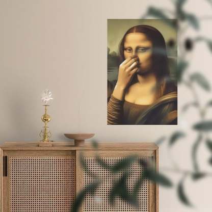 🎁 Black Friday Special 49% Off🎨🧻Funny M*na Lisa Bathroom Art - Add Some Holiday Laughs! 😂