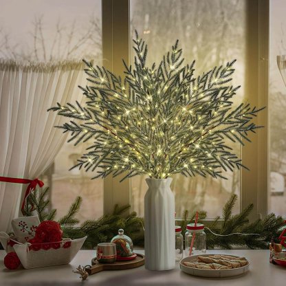 🎄 35" Christmas Lighted Norfolk Pine Branches