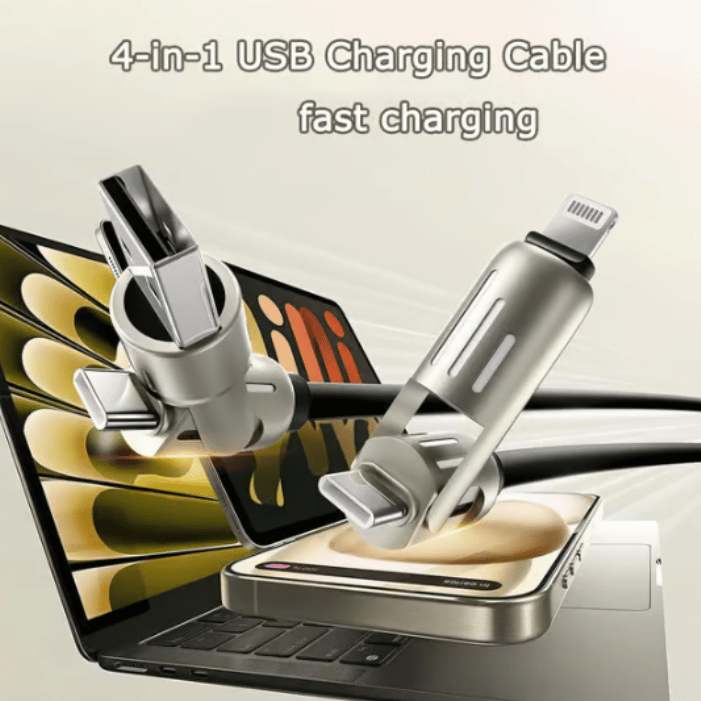 🔥4-in-1 USB Charging Cable fast charging MAX 60W