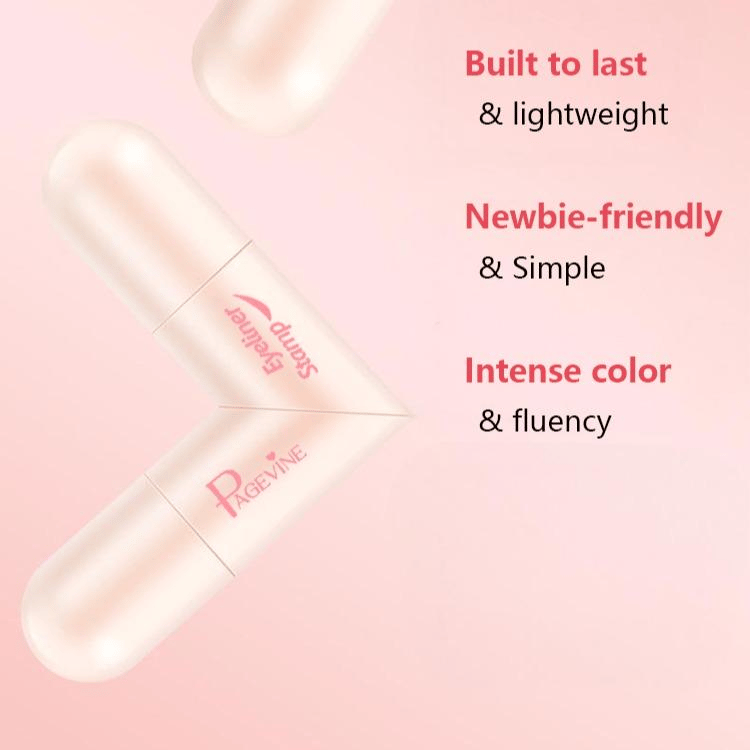 🔥Dual-Head Design Rotating Eyeliner Stamp Pen✨ Waterproof, Quick-Dry & Long-Lasting👑