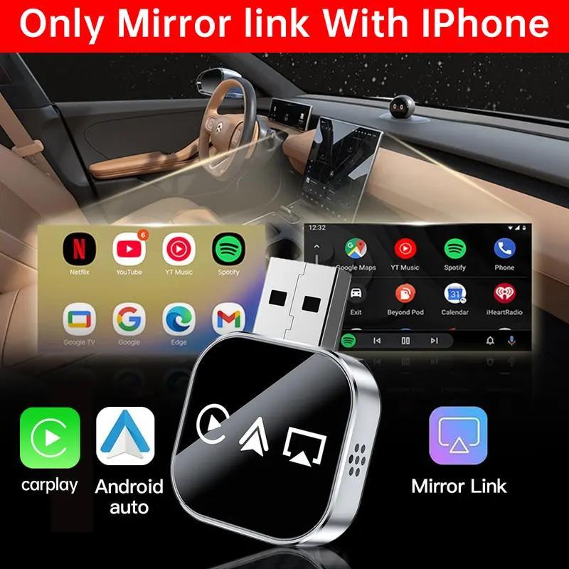🔥LAST DAY 50% off🚗2026 Upgrade 3 in 1 Screen Mirror iOS Phone, wired to wireless Carplay adapter✨