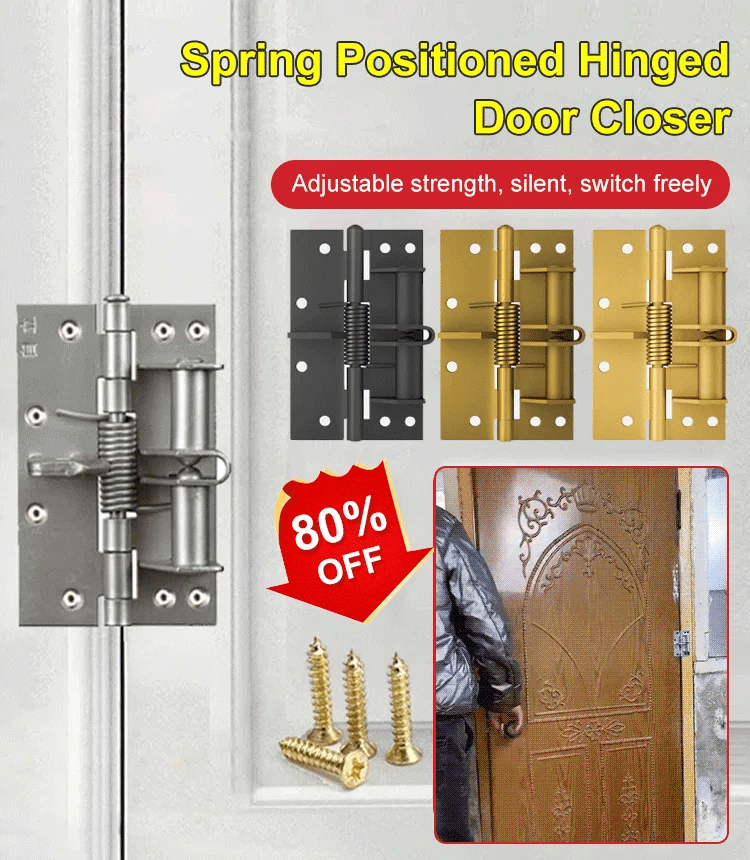 🔥Automatic closing 4 Inch Spring Hinge