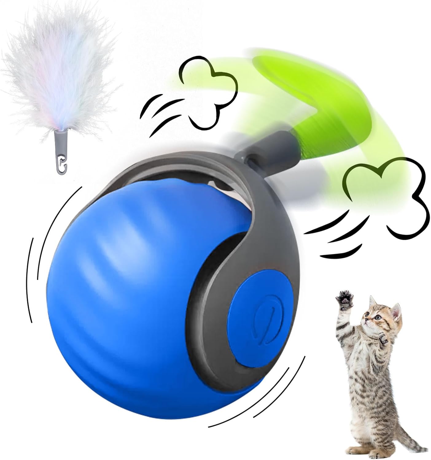 🐱 Interactive Rechargeable Cat Toy Ball | Smart Automatic Pet Playmate - 50% OFF 🔥
