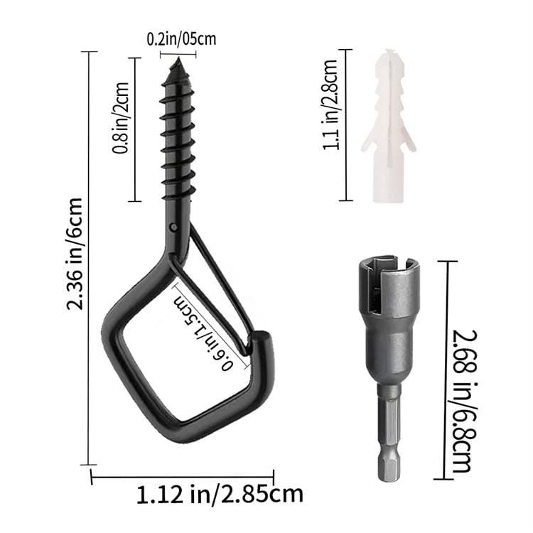 2026 Windproof & Rust-Resistant🔧Safety Screw Durable Metal Ceiling Hook