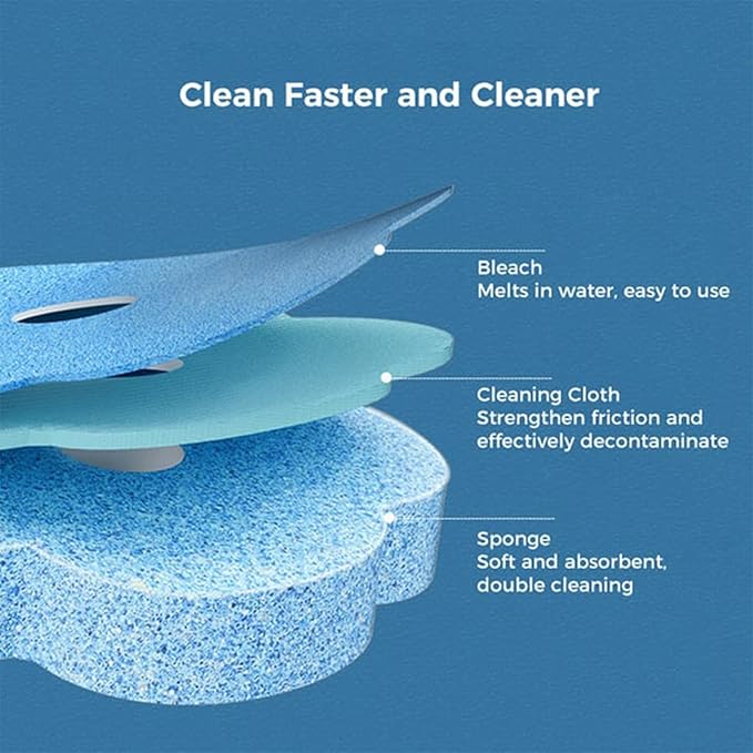 Disposable Toilet Cleaning System: Toilet Brush & Holder Kit with 6PCS Pre-Soaked Cleaner