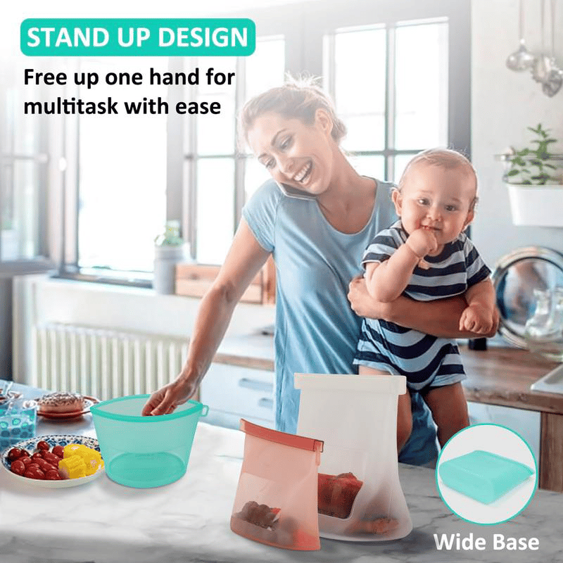 🍳Reusable silicone food storage bags⭐
