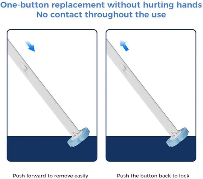 Disposable Toilet Cleaning System: Toilet Brush & Holder Kit with 6PCS Pre-Soaked Cleaner