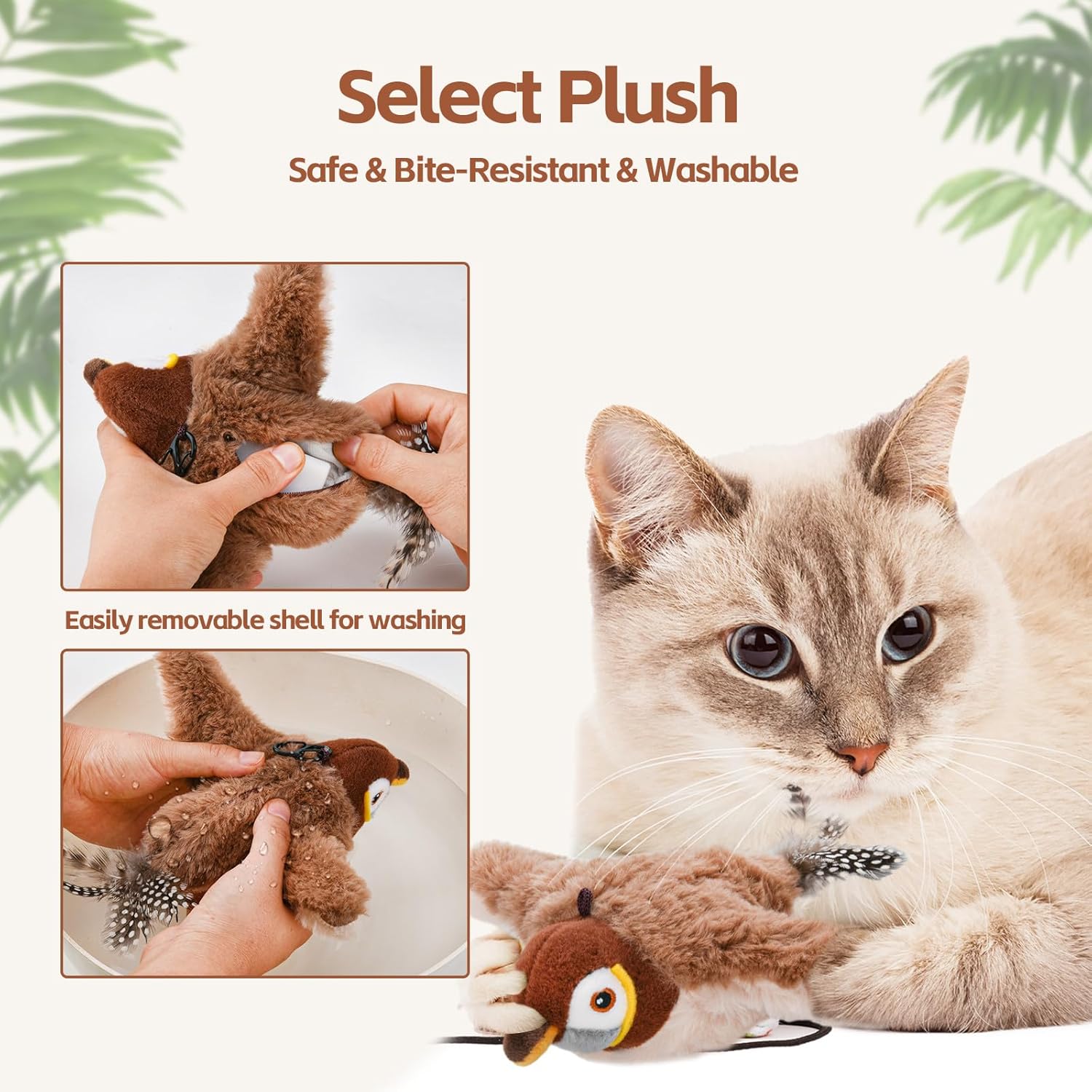 🐱YoPoll Bird Rechargeable Automatic Cat Toy