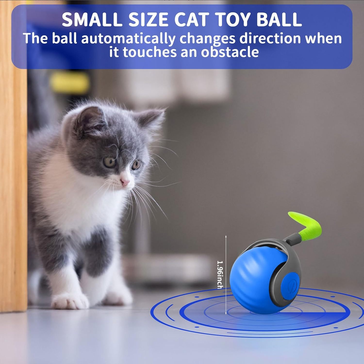 🐱 Interactive Rechargeable Cat Toy Ball | Smart Automatic Pet Playmate - 50% OFF 🔥
